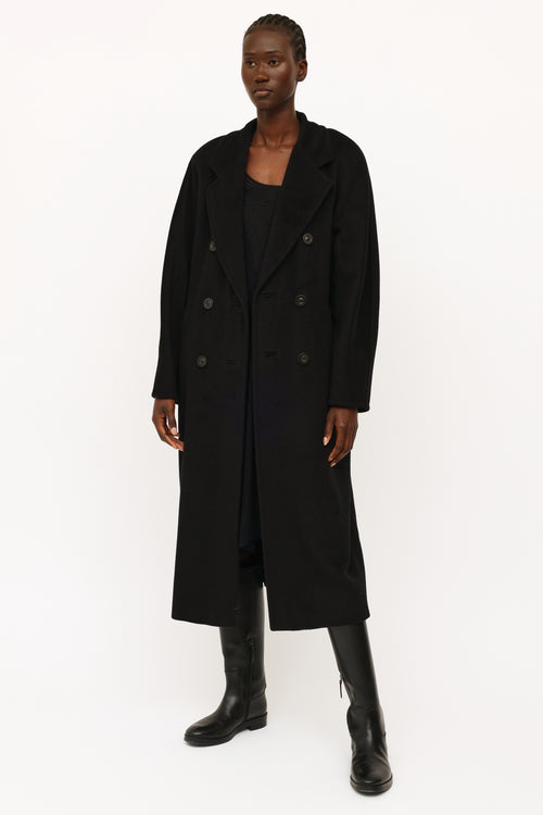 Max Mara Black Wool Cashmere Icon Coat