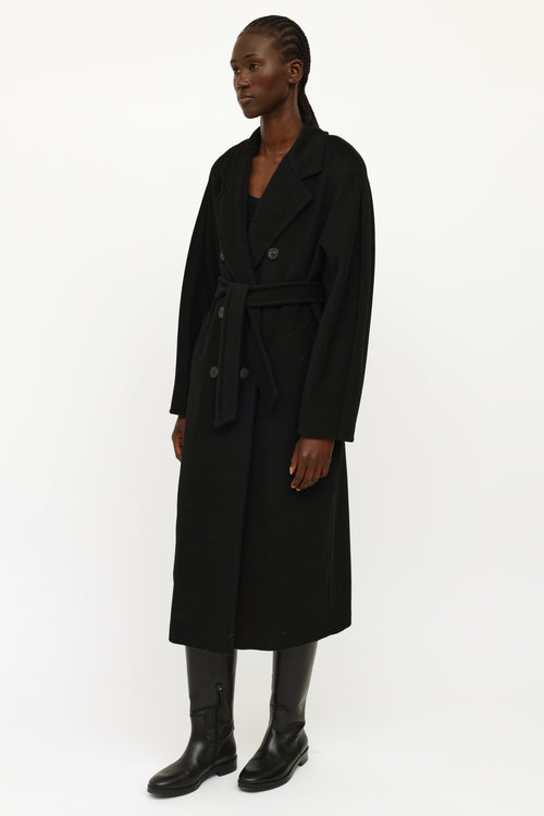 Max Mara Black Wool Cashmere Icon Coat