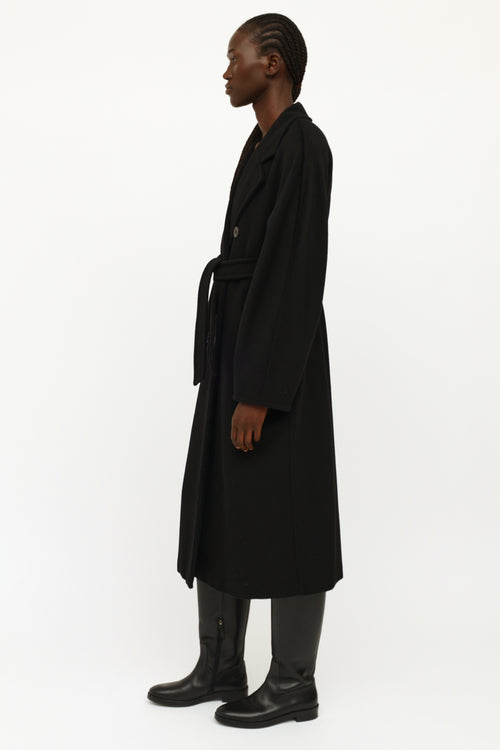 Max Mara Black Wool Cashmere Icon Coat