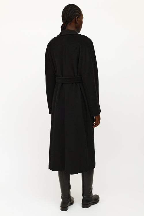 Max Mara Black Wool Cashmere Icon Coat