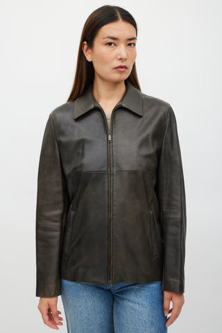 Max Mara Brown Leather Jacket