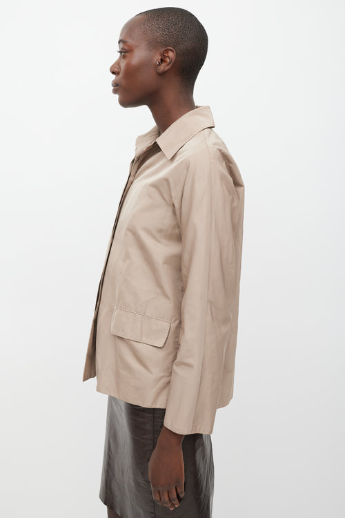 Max Mara Brown Silk Two Pocket Jacket