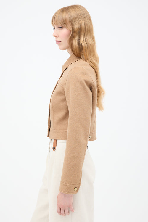 Max Mara Brown Wool Cropped Jacket