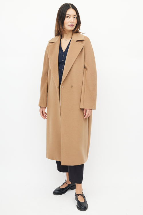 Max Mara Brown Wool Double Breasted Coat