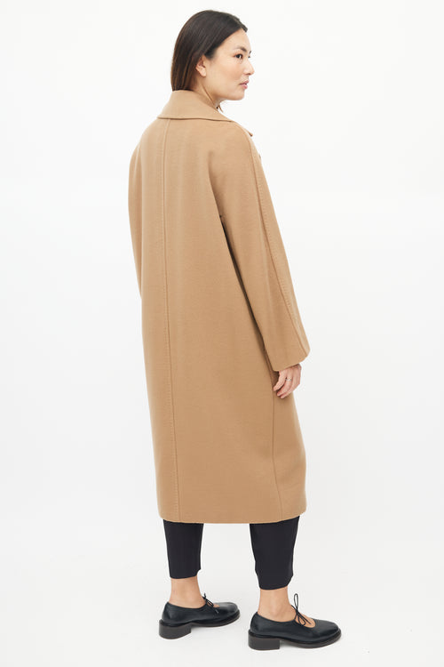 Max Mara Brown Wool Double Breasted Coat