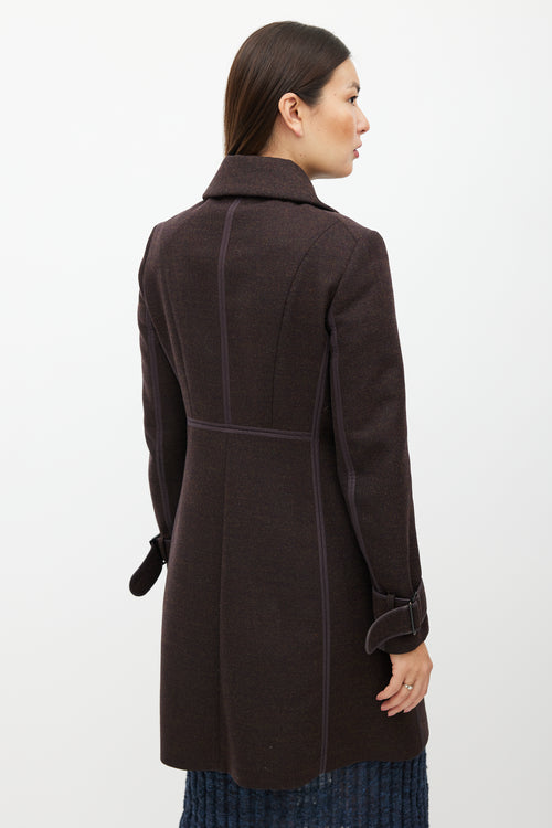 Max Mara Brown Wool Double Breasted Coat