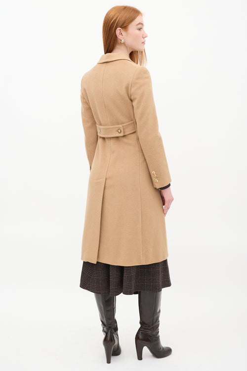 Max Mara Brown Wool Two Pocket Long Coat