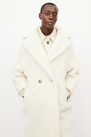 Max Mara Cream Alpaca Teddy Coat