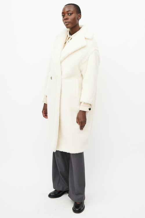 Max Mara Cream Alpaca Teddy Coat