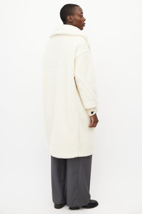 Max Mara Cream Alpaca Teddy Coat