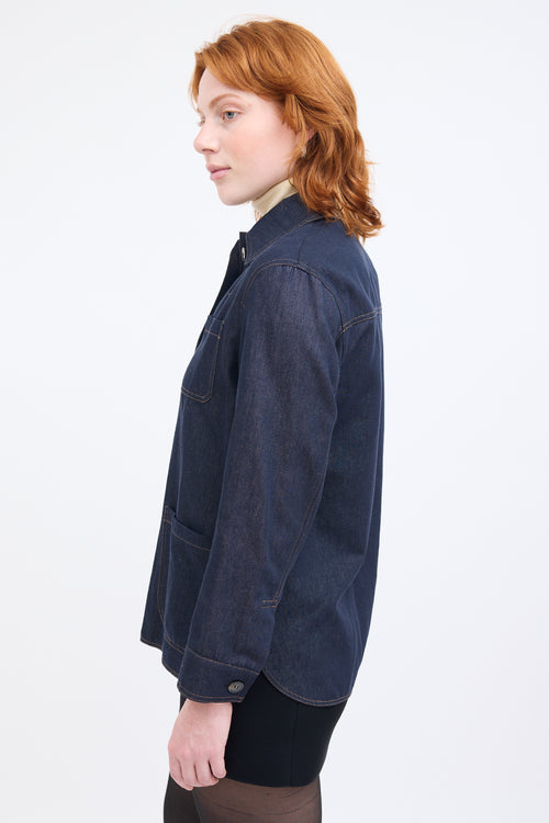 Max Mara Studio Dark Wash Denim Shirt