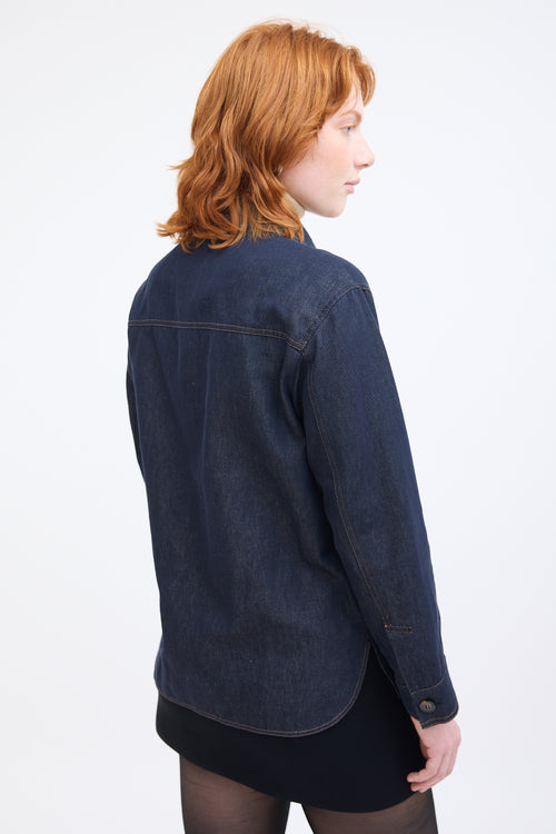 Max Mara Studio Dark Wash Denim Shirt