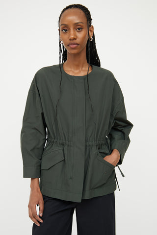 Max Mara Deep Green Cinch Waist Jacket