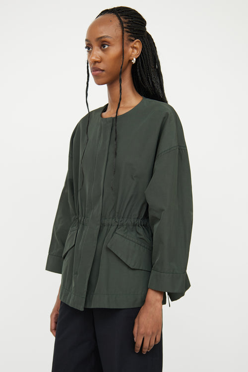 Max Mara Deep Green Cinch Waist Jacket