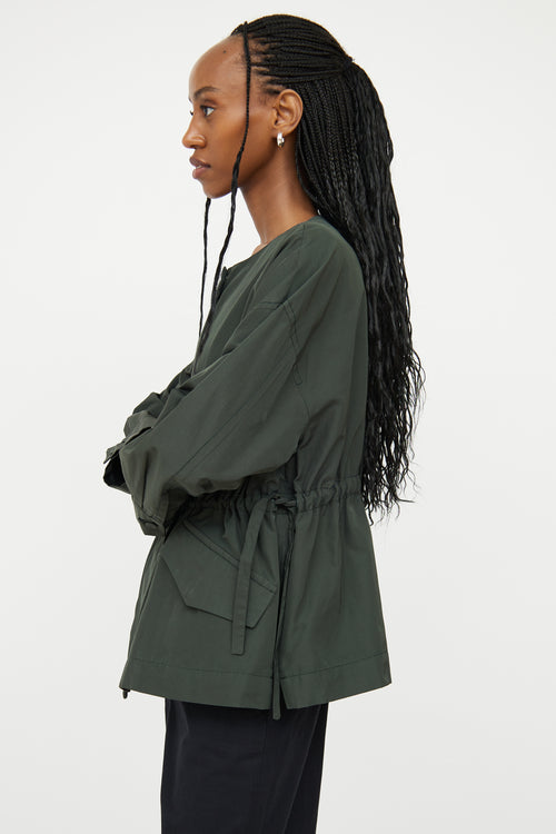 Max Mara Deep Green Cinch Waist Jacket