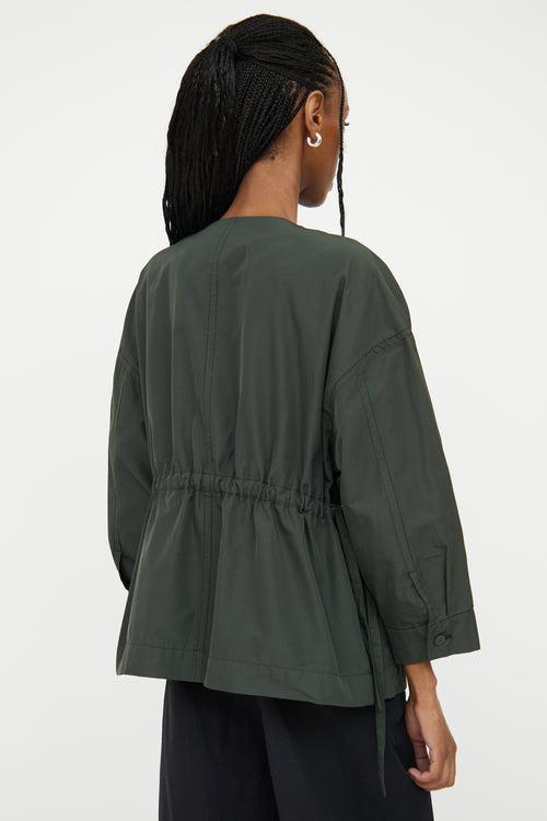 Max Mara Deep Green Cinch Waist Jacket