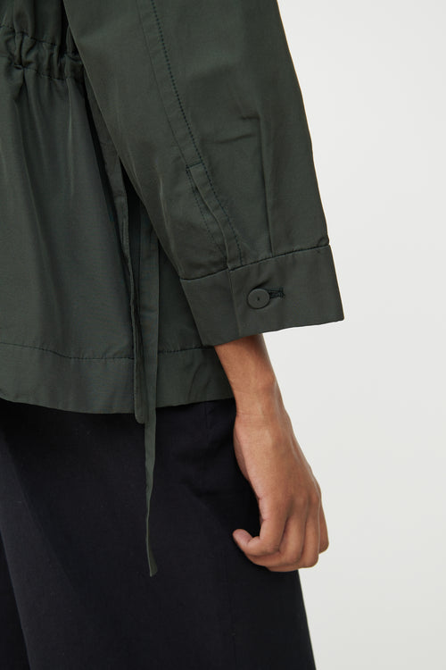 Max Mara Deep Green Cinch Waist Jacket