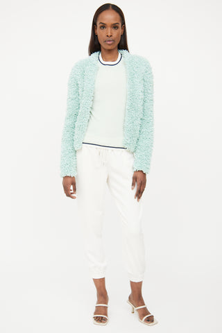 Max Mara Seafoam Textured Cardigan