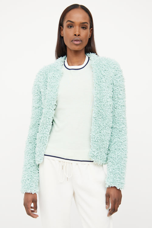 Max Mara Seafoam Textured Cardigan