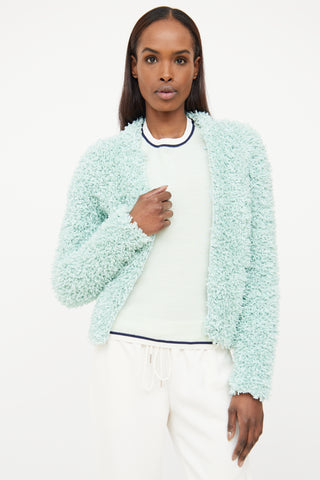 Max Mara Seafoam Textured Cardigan