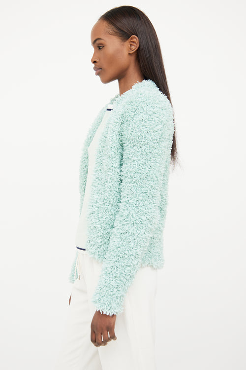 Max Mara Seafoam Textured Cardigan