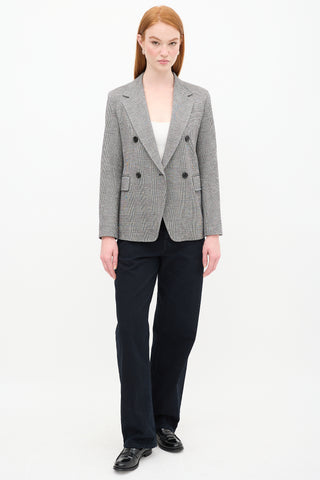 Max Mara Grey 
Black Houndstooth Blazer