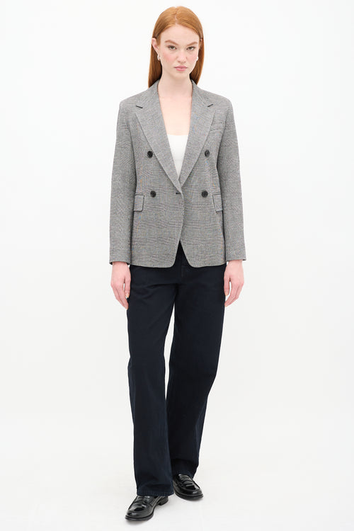 Max Mara Grey 
Black Houndstooth Blazer