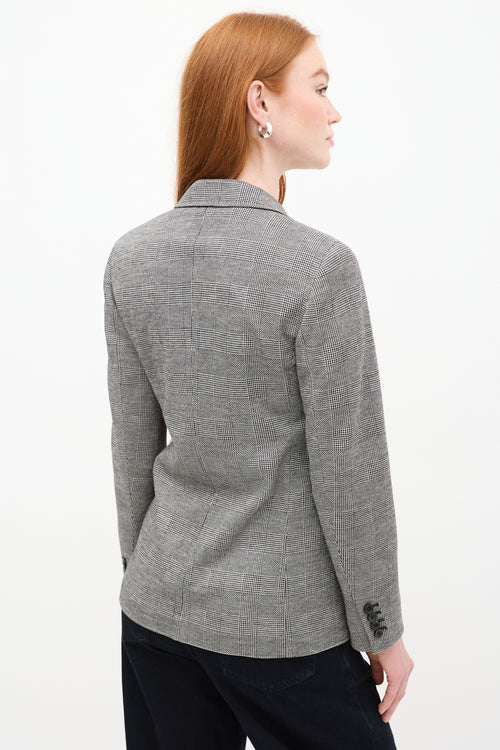 Max Mara Grey 
Black Houndstooth Blazer