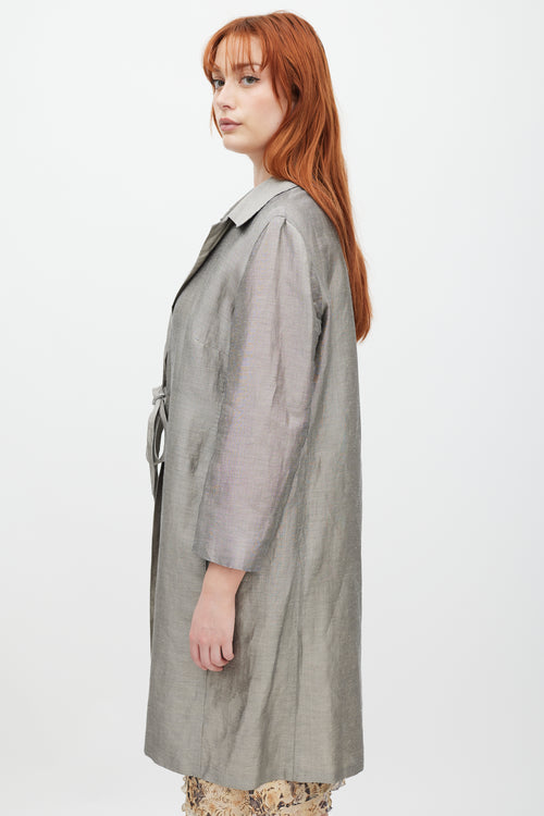 Max Mara Grey Linen Coat