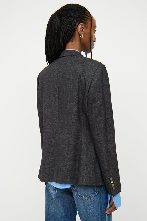 Max Mara Dark Grey Wool Blend Blazer