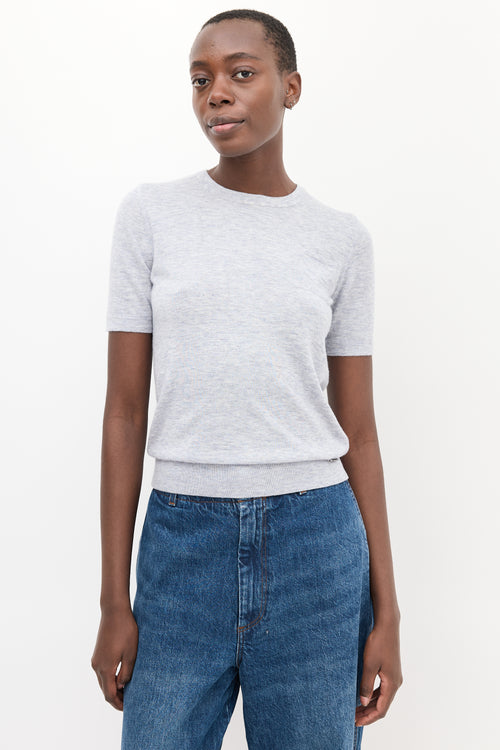 Max Mara Heather Grey Pocket T-shirt