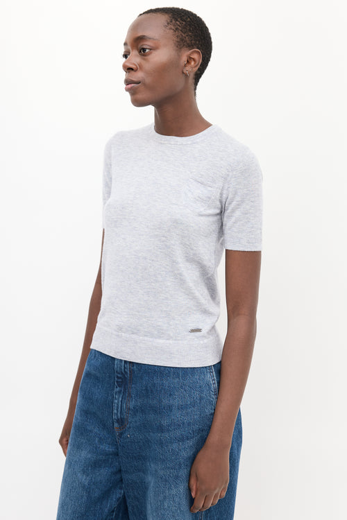 Max Mara Heather Grey Pocket T-shirt