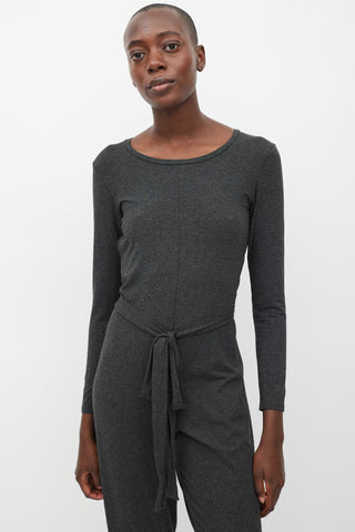 Max Mara Leisure Dark Grey Wrapped Jumpsuit