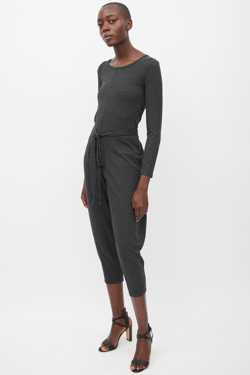 Max Mara Leisure Dark Grey Wrapped Jumpsuit