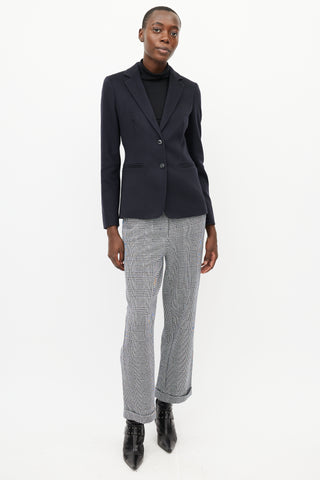 Max Mara Navy Wool Blazer