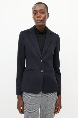 Max Mara Navy Wool Blazer