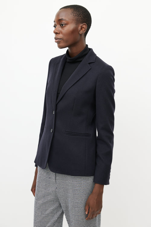 Max Mara Navy Wool Blazer