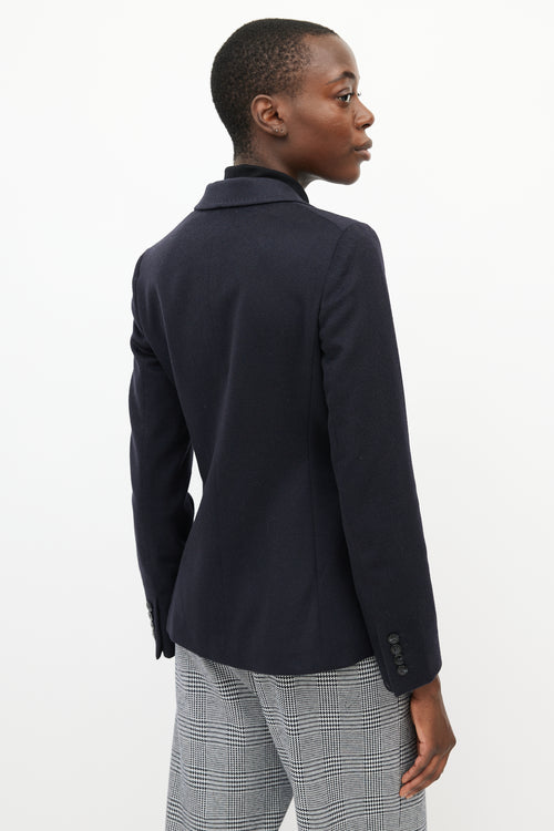 Max Mara Navy Wool Blazer