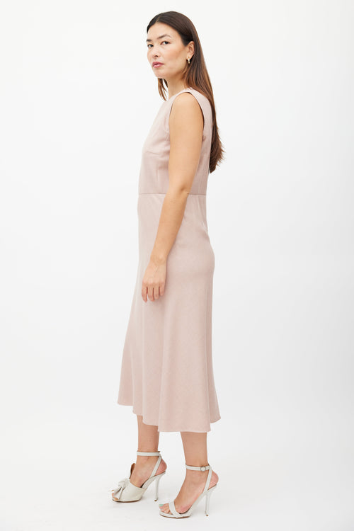 Max Mara Pink Wool Sleeveless Dress