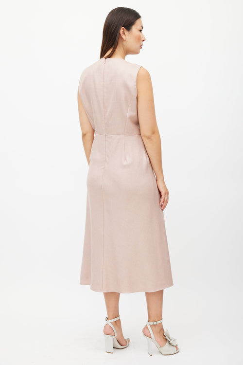 Max Mara Pink Wool Sleeveless Dress