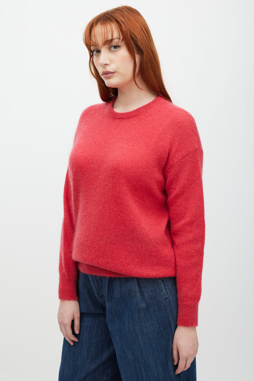 Max Mara Red Cashmere Knit Sweater