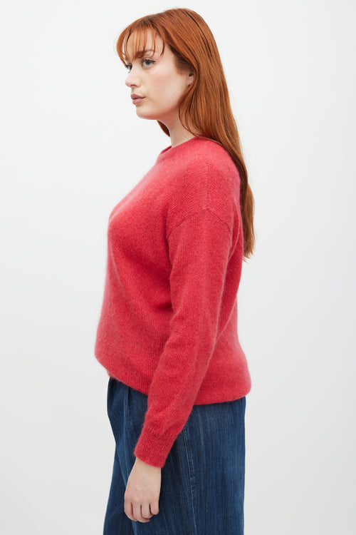 Max Mara Red Cashmere Knit Sweater