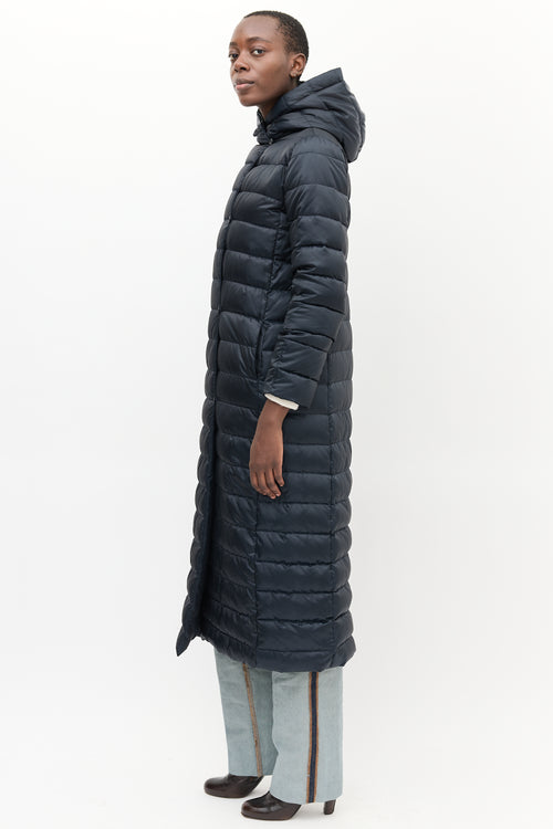 Max Mara S Black Quilted Reversible The Cube Coat