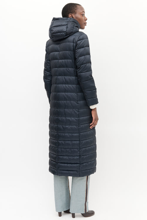 Max Mara S Black Quilted Reversible The Cube Coat