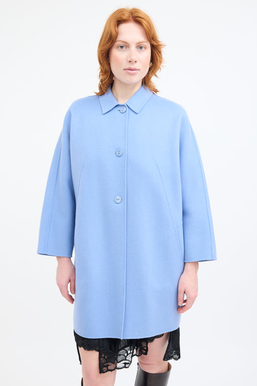 Max Mara Studio Blue Wool 
Cashmere Coat