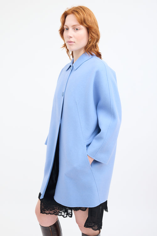 Max Mara Studio Blue Wool 
Cashmere Coat