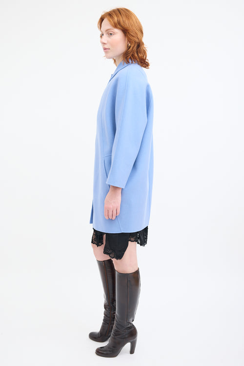 Max Mara Studio Blue Wool 
Cashmere Coat