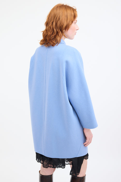 Max Mara Studio Blue Wool 
Cashmere Coat