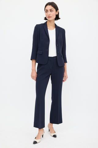 Max Mara Studio Navy Cropped Suit