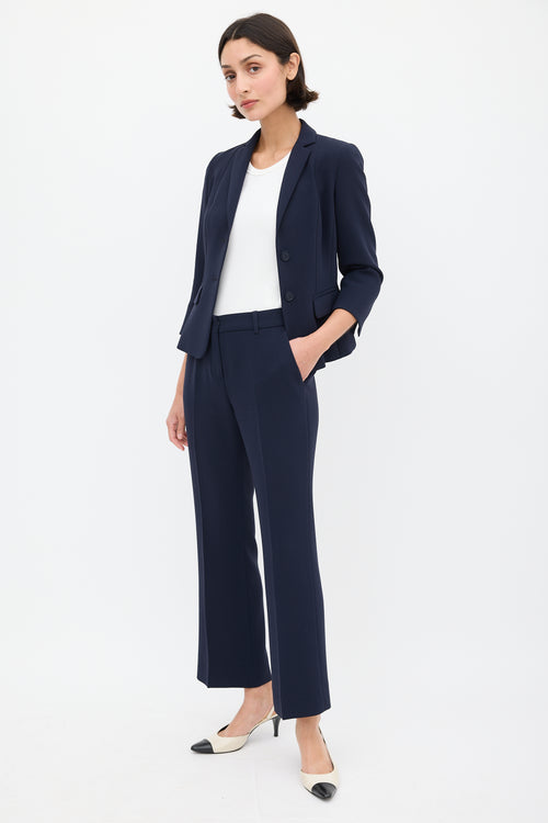 Max Mara Studio Navy Cropped Suit